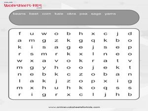 free vegetable word search worksheets and printable for kids