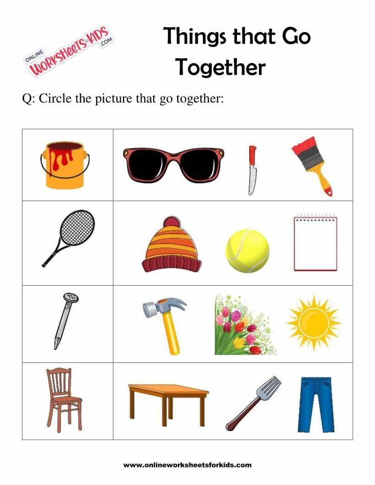 Connect The Objects That Go Together 7
