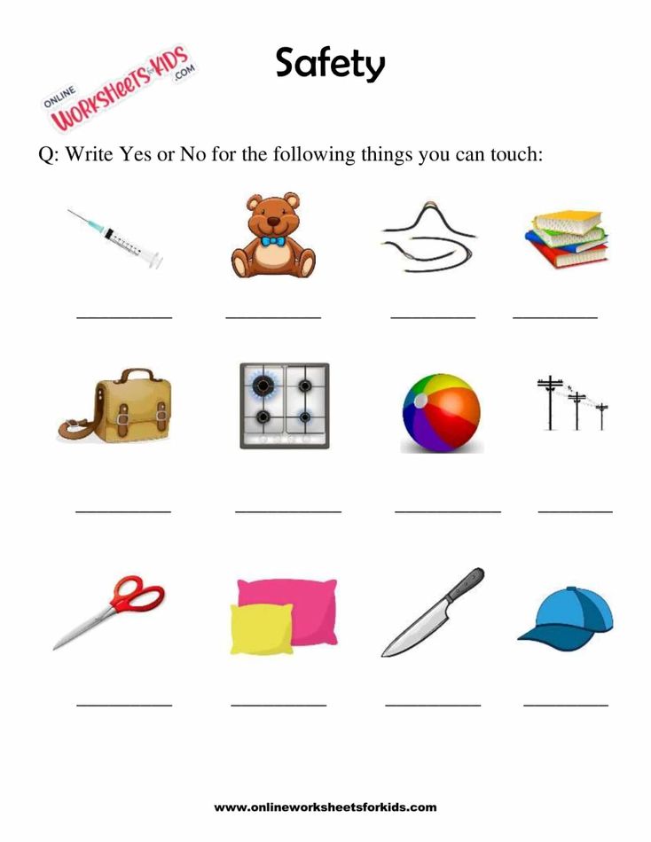 Safety Worksheets For Grade 1-1