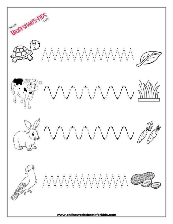Curved And Zig Zag Line Tracing Worksheet 2
