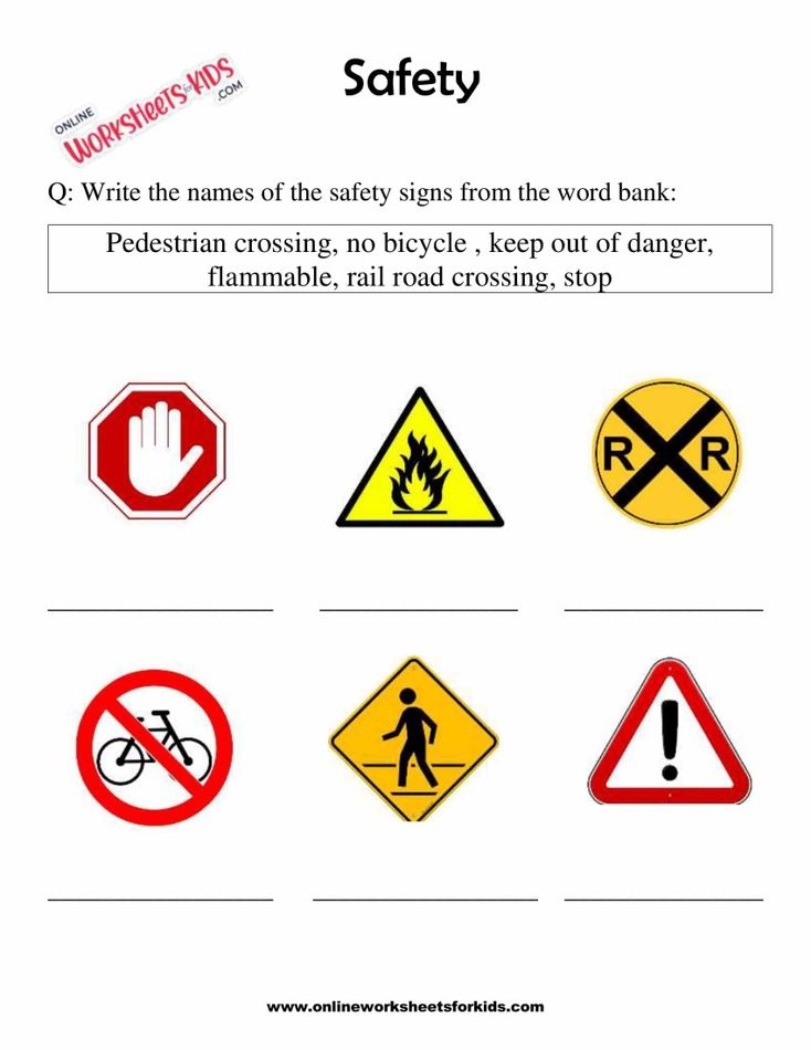 Safety Worksheets For Grade 1-4