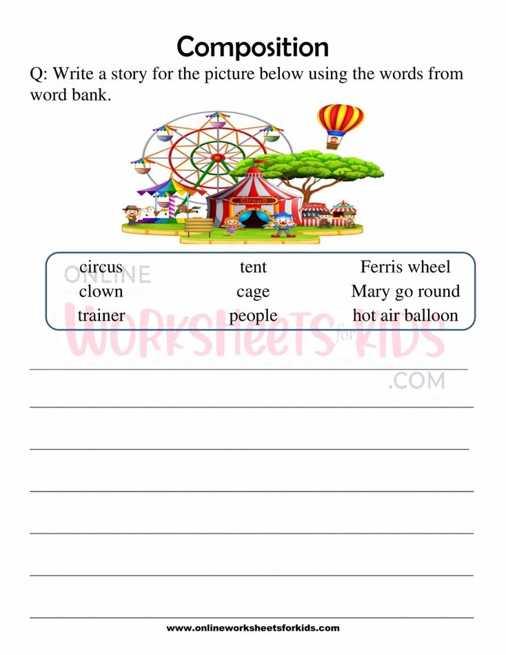 Composition Worksheets For Grade 1-4