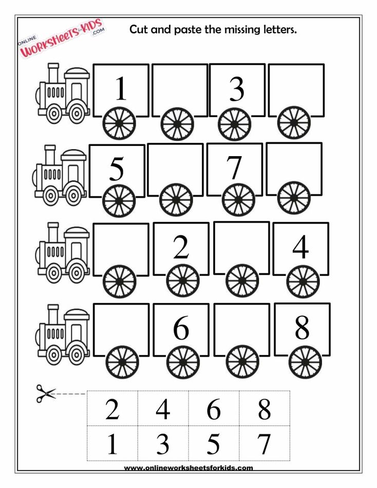 Ordering Numbers 1 till 10 Cut And Paste 1