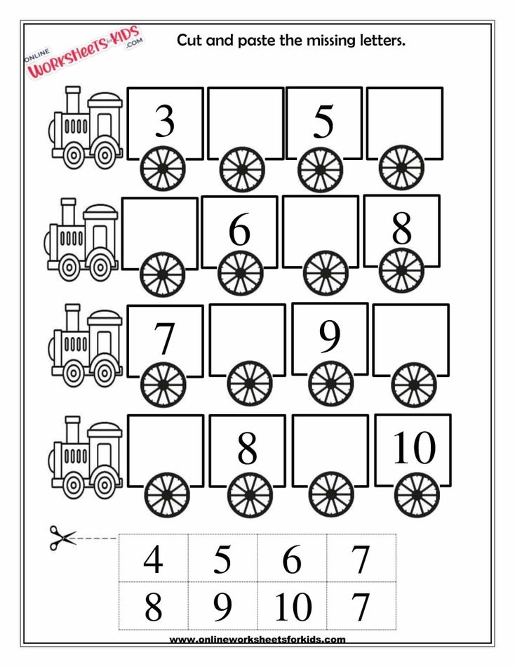 Ordering Numbers 1 till 10 Cut And Paste 3