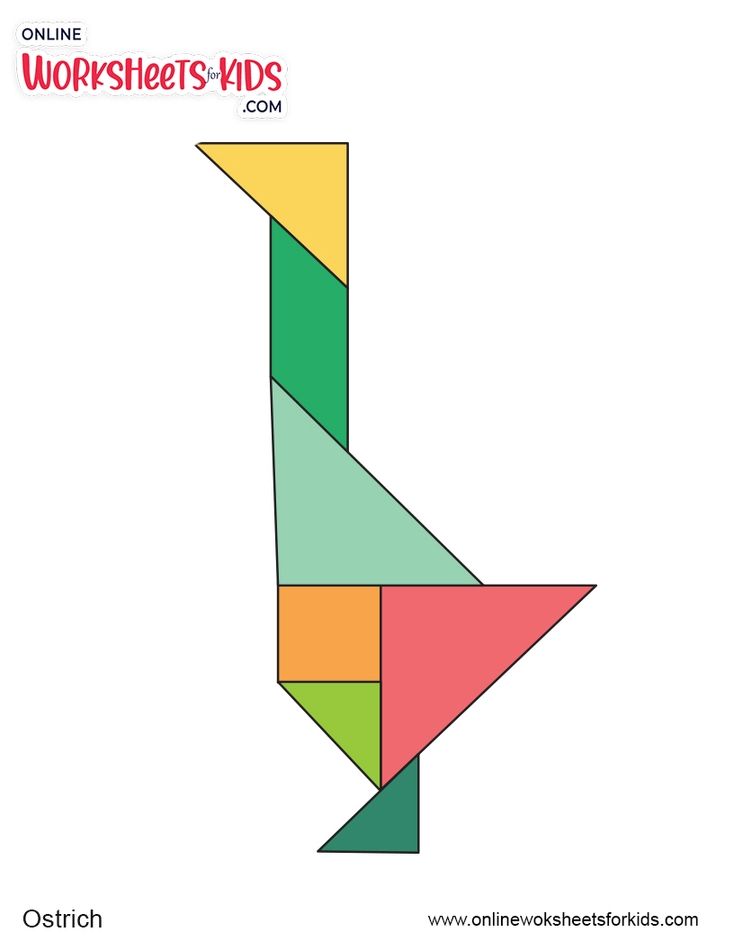 Tangram Birds Worksheets For Grade 1-3