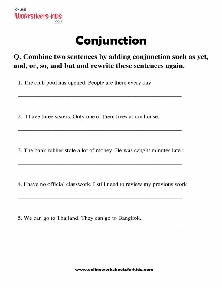 Conjunction Worksheet 06