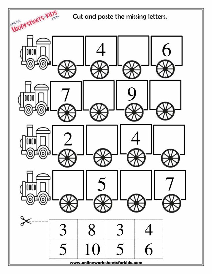 Ordering Numbers 1 till 10 Cut And Paste 2