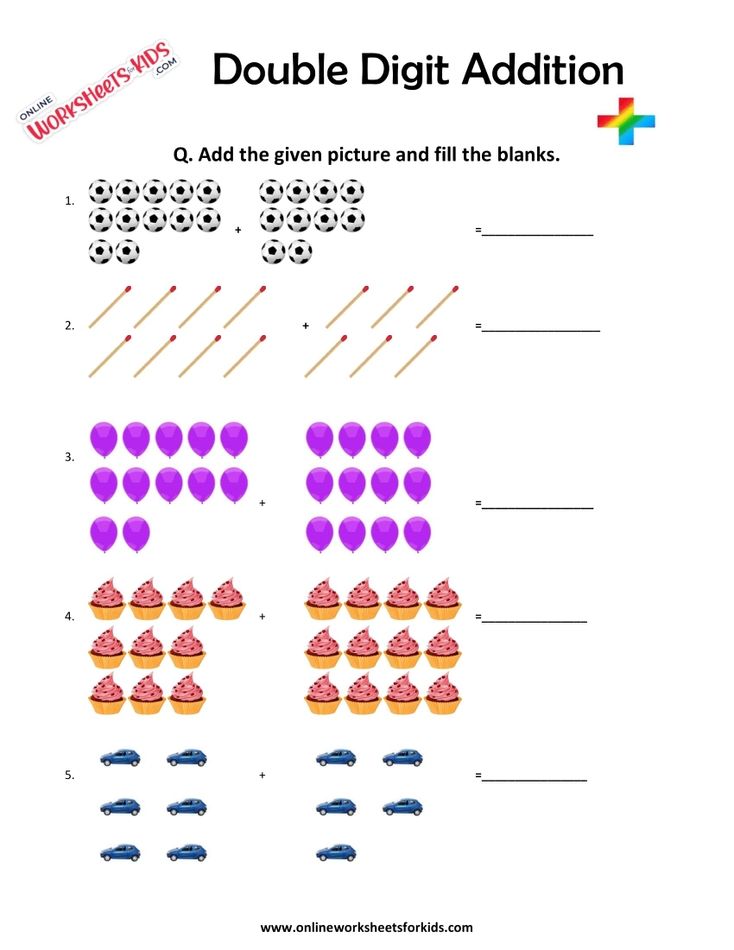 Double Digit Addition First Grade 3