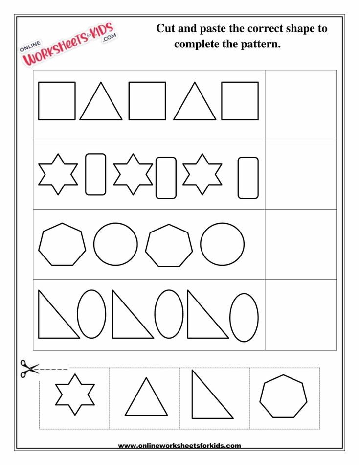 Shape Patterns Cut And Paste 4
