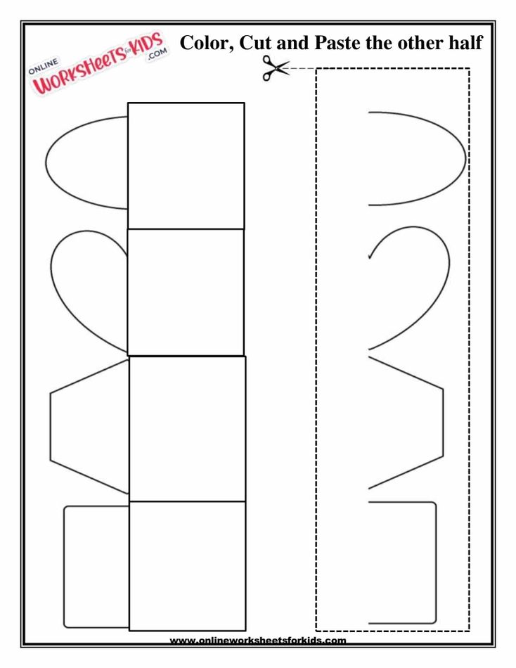 Cut And Paste Shapes Triangle Square Rectangle And Diamond 3