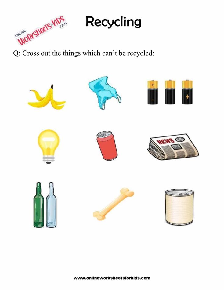 Reduce Reuse Recycle Worksheets For 1st Grade 5