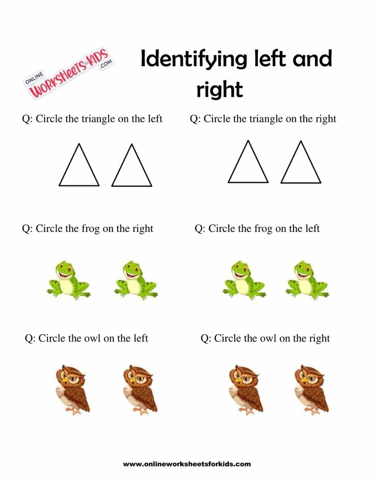 Left And Right Worksheets 4