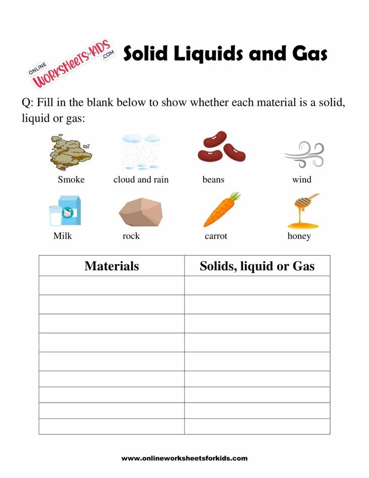 Solid Liquid Gas Worksheet 25 Best Solids Liquids And Gases Images On