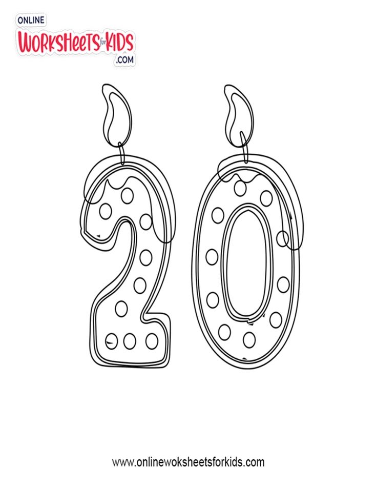 Number 20 Coloring