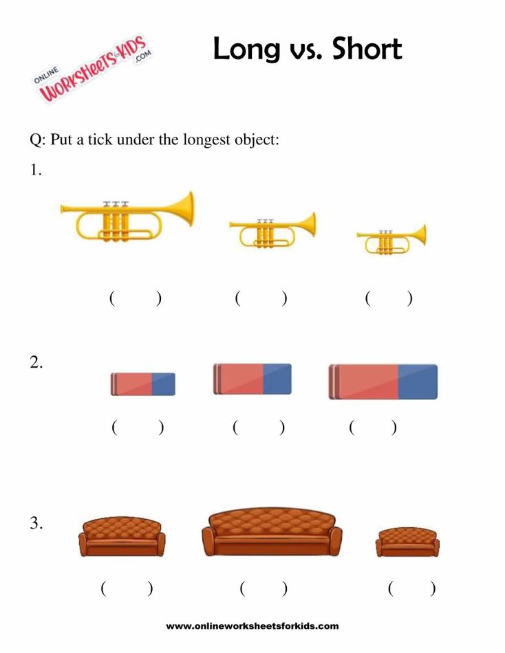 Circle The Longer Or Shorter Object 6