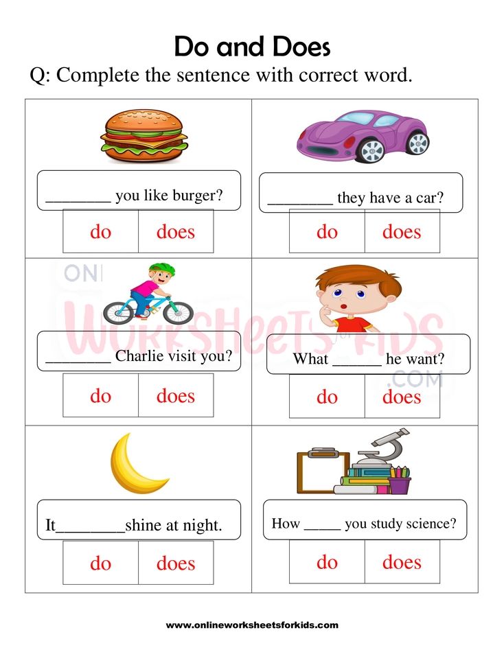 Do and Does Worksheets for grade 1-10