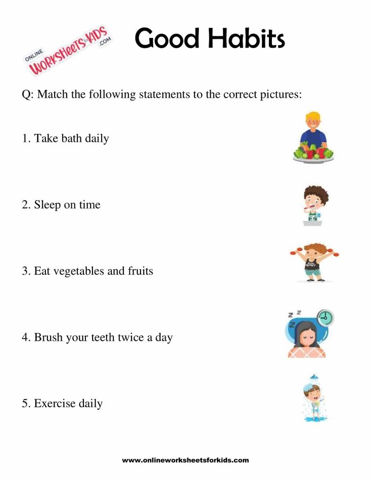 Good Habits Vs Bad Habits Worksheet For Grade 1-1