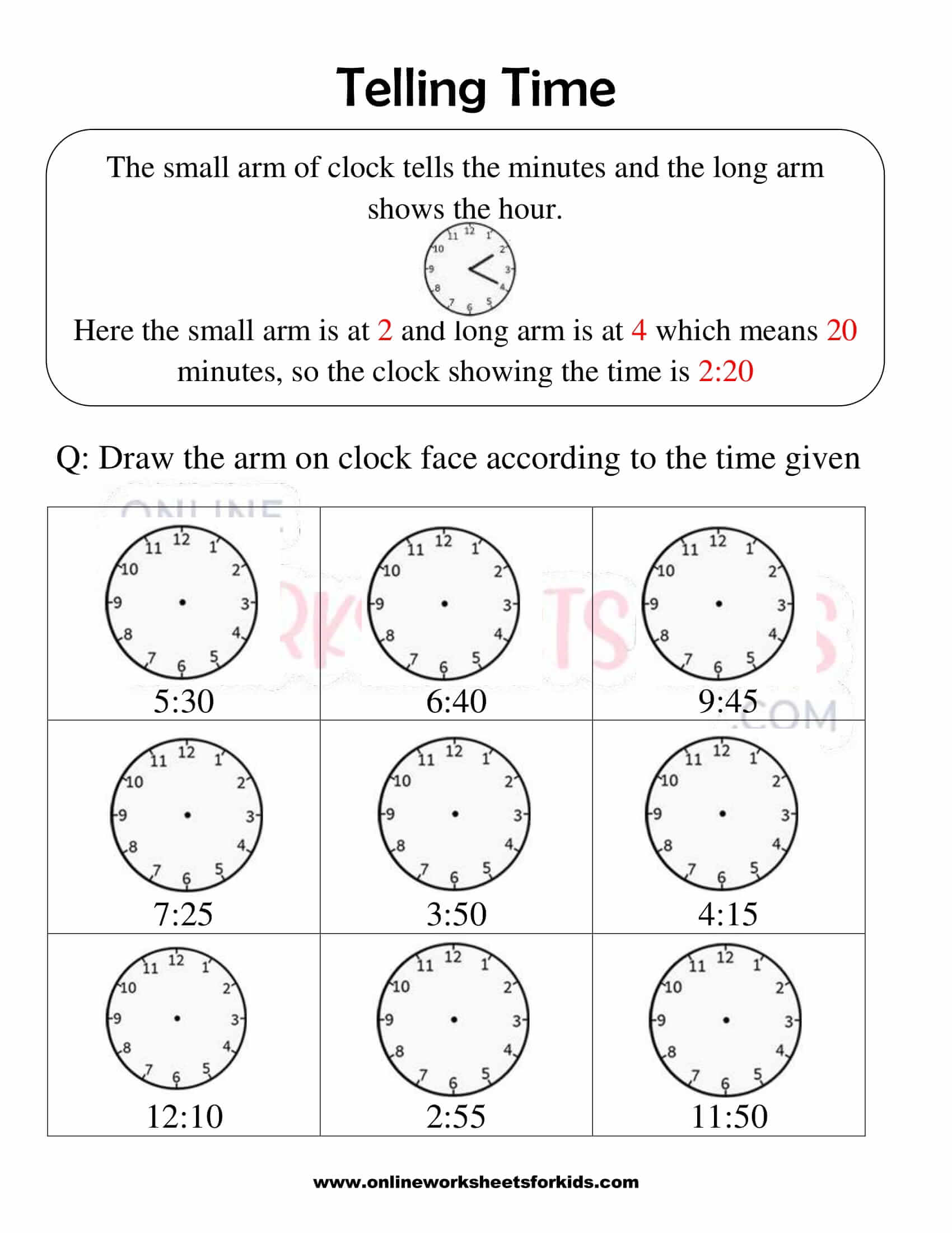 Grade 3 telling time worksheet read the clock 5 minute intervals k5