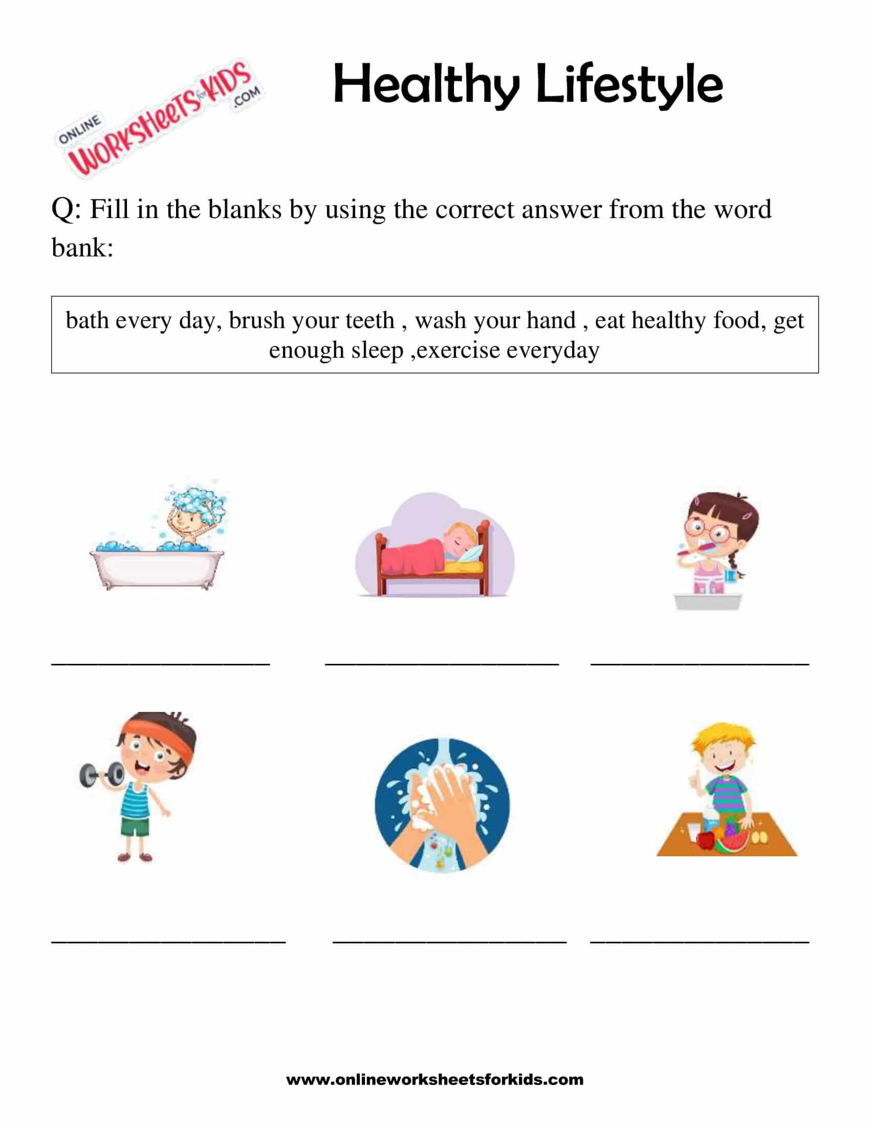 health education worksheet