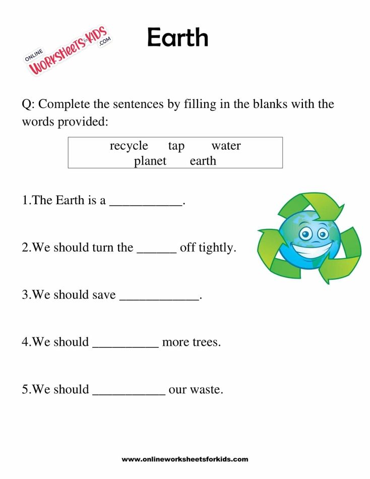 Earth Worksheets for grade 1-9