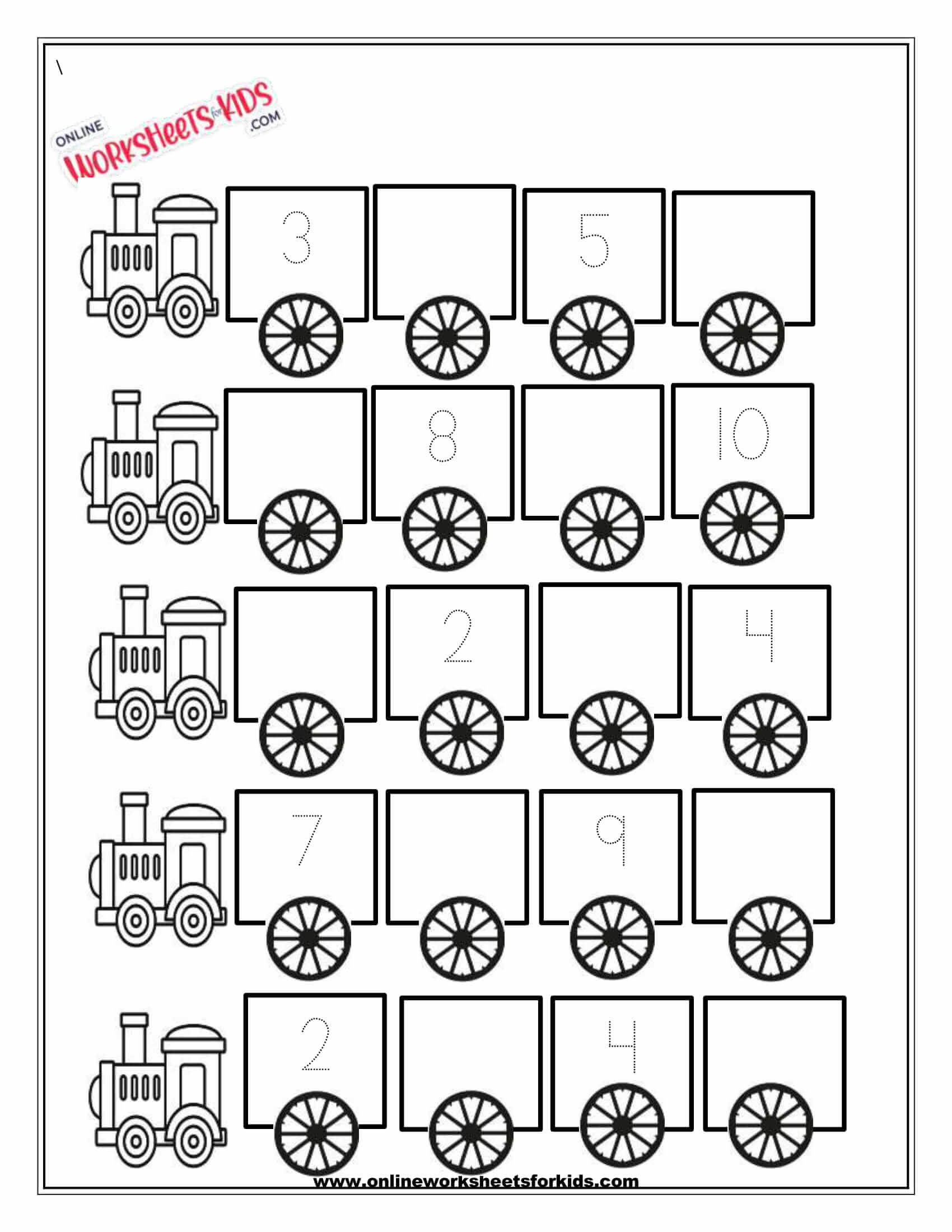 Missing Numbers 1 Till 10 2