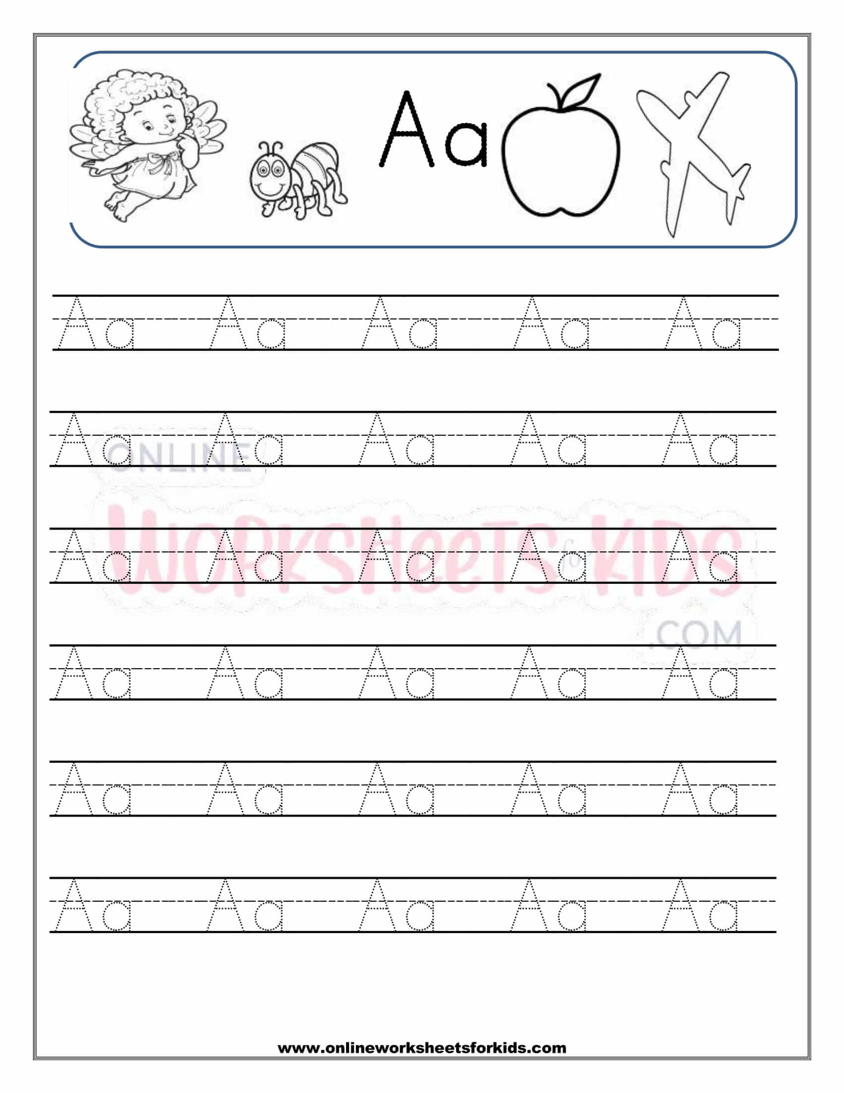 Capital And Small Letter Tracing Worksheet 1