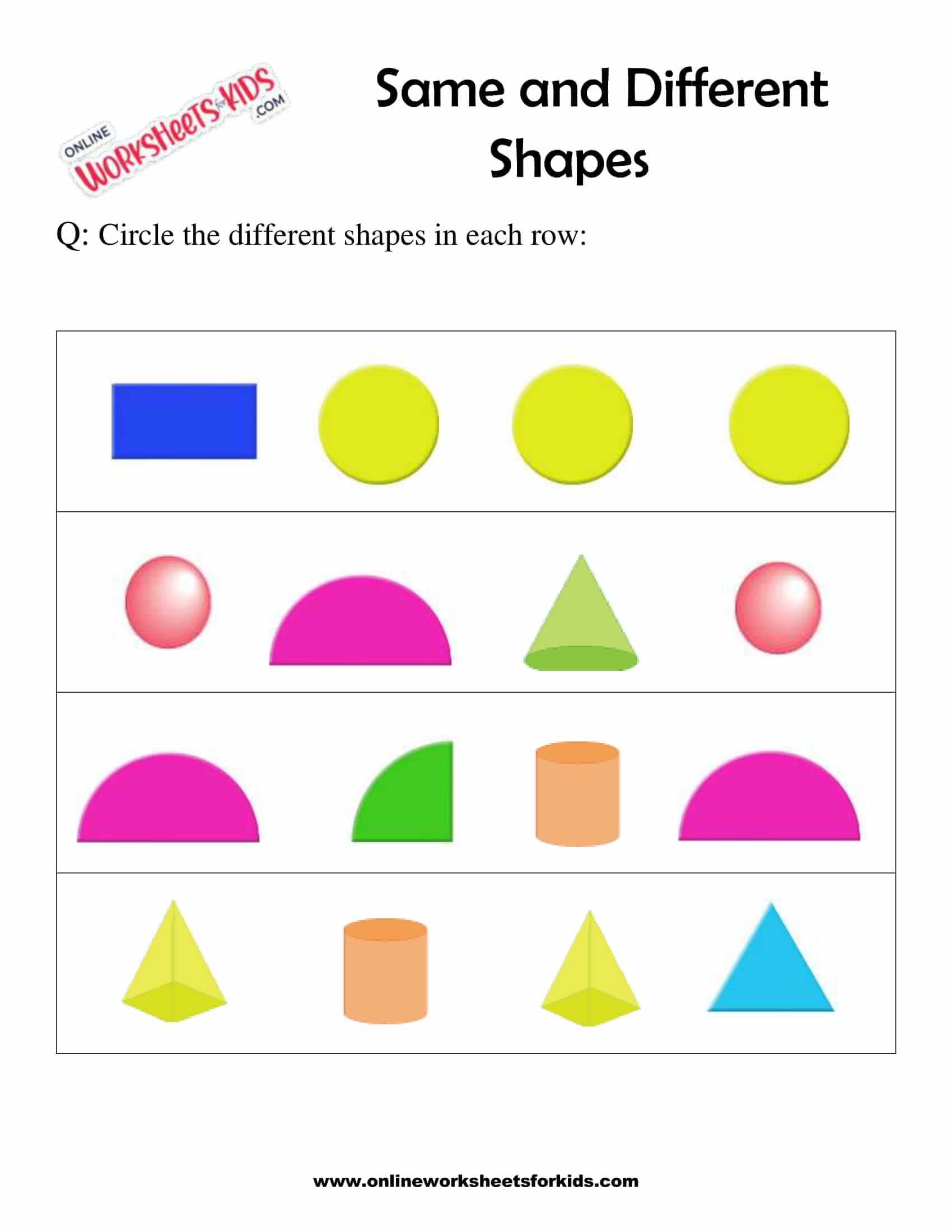 Identify The Shapes That Are The Same 10
