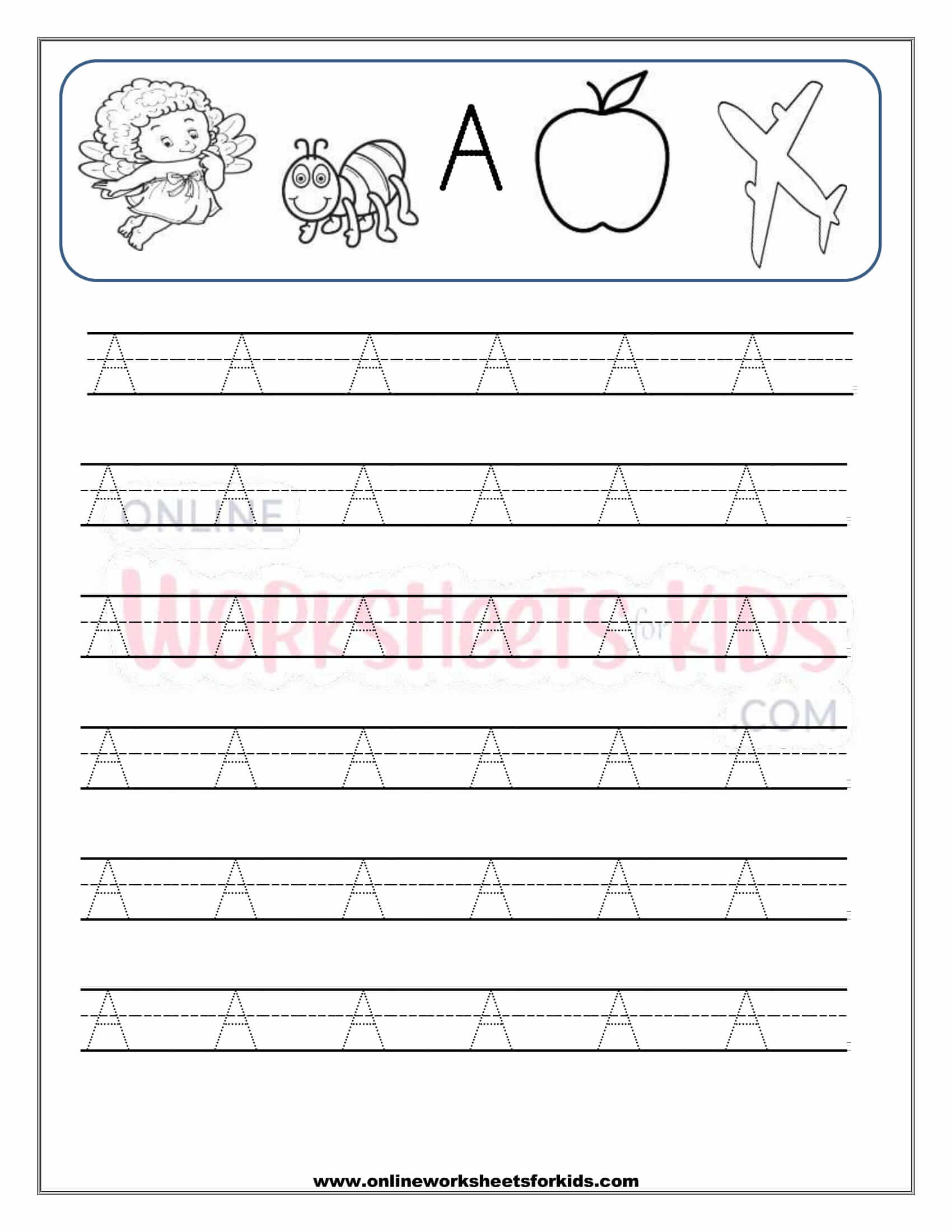 Download Free Printable Capital Letter Tracing Worksheets