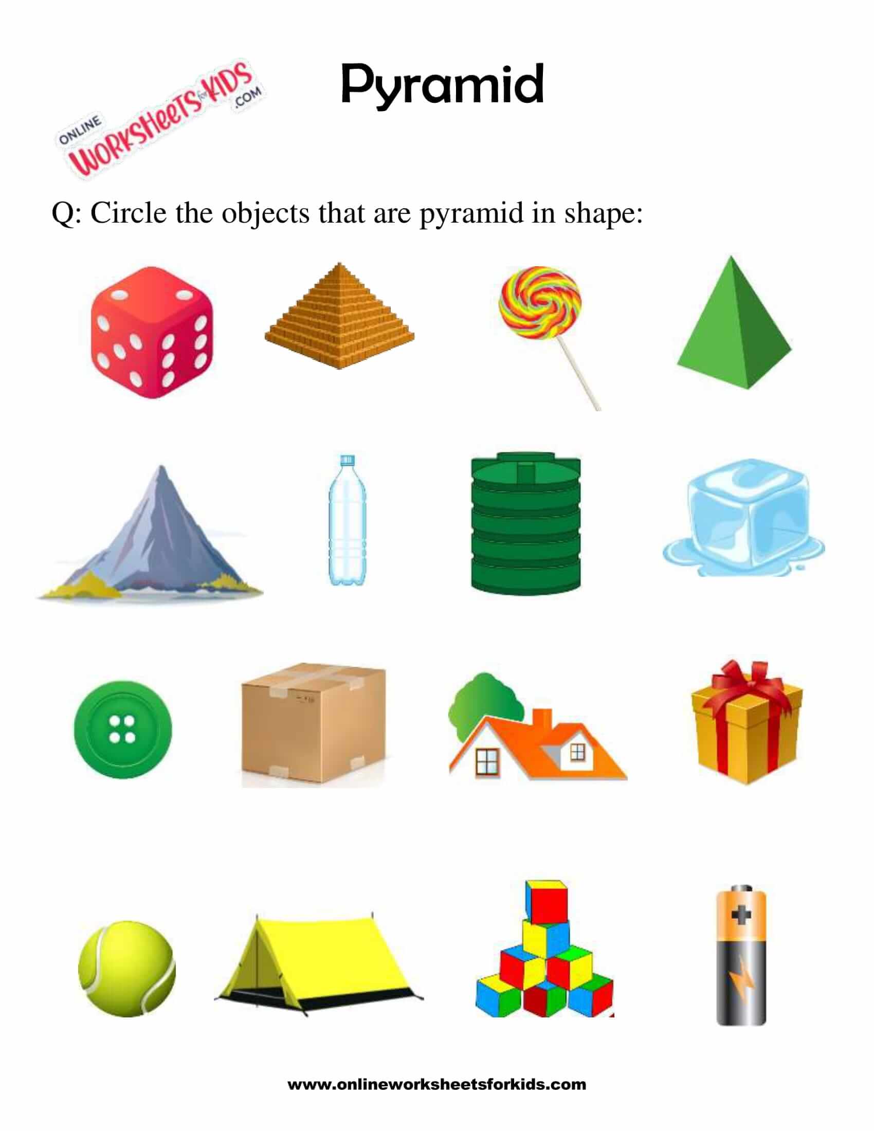 Download Free Pyramid Shape Worksheet For Grade 1