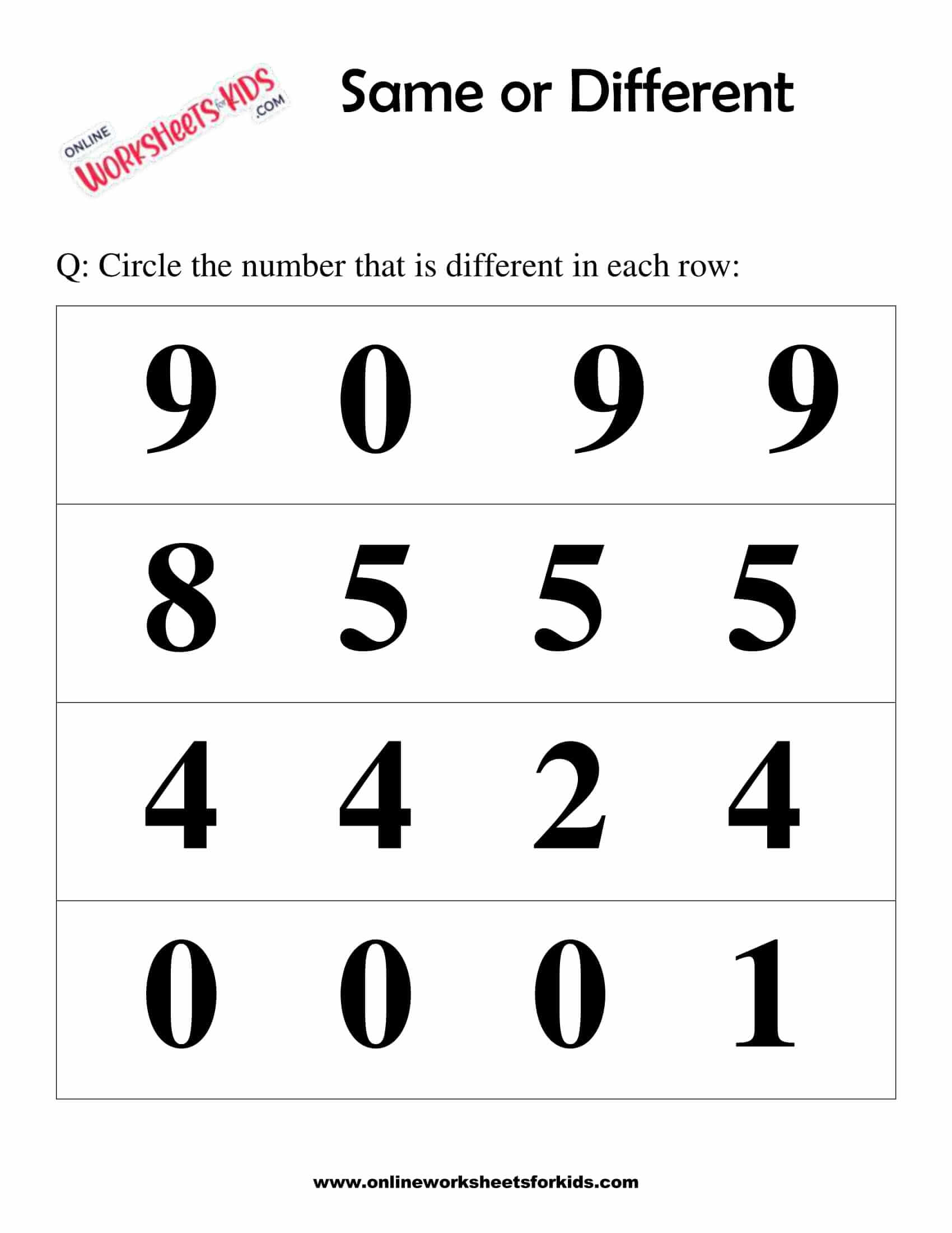 same or different worksheets 6