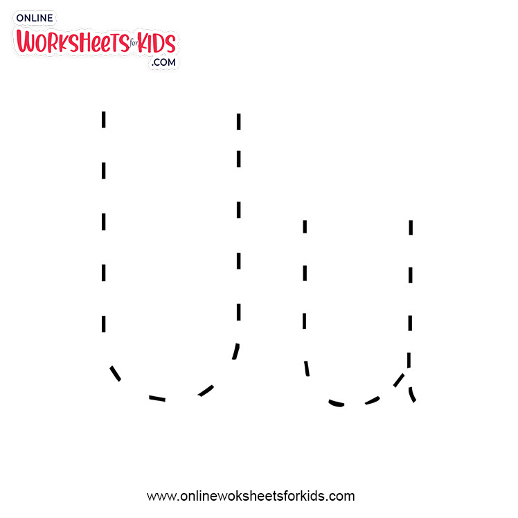 alphabet u tracing worksheets