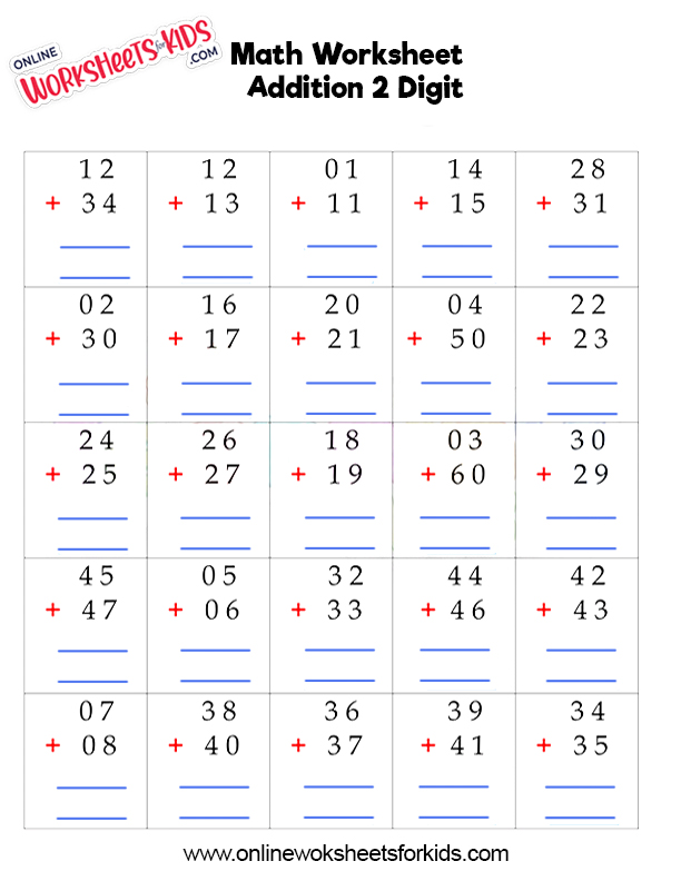 Addition Sums To 5 Worksheets