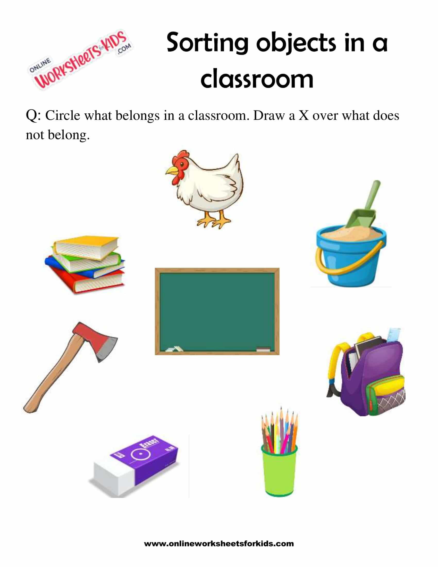 Classifying Objects Worksheets