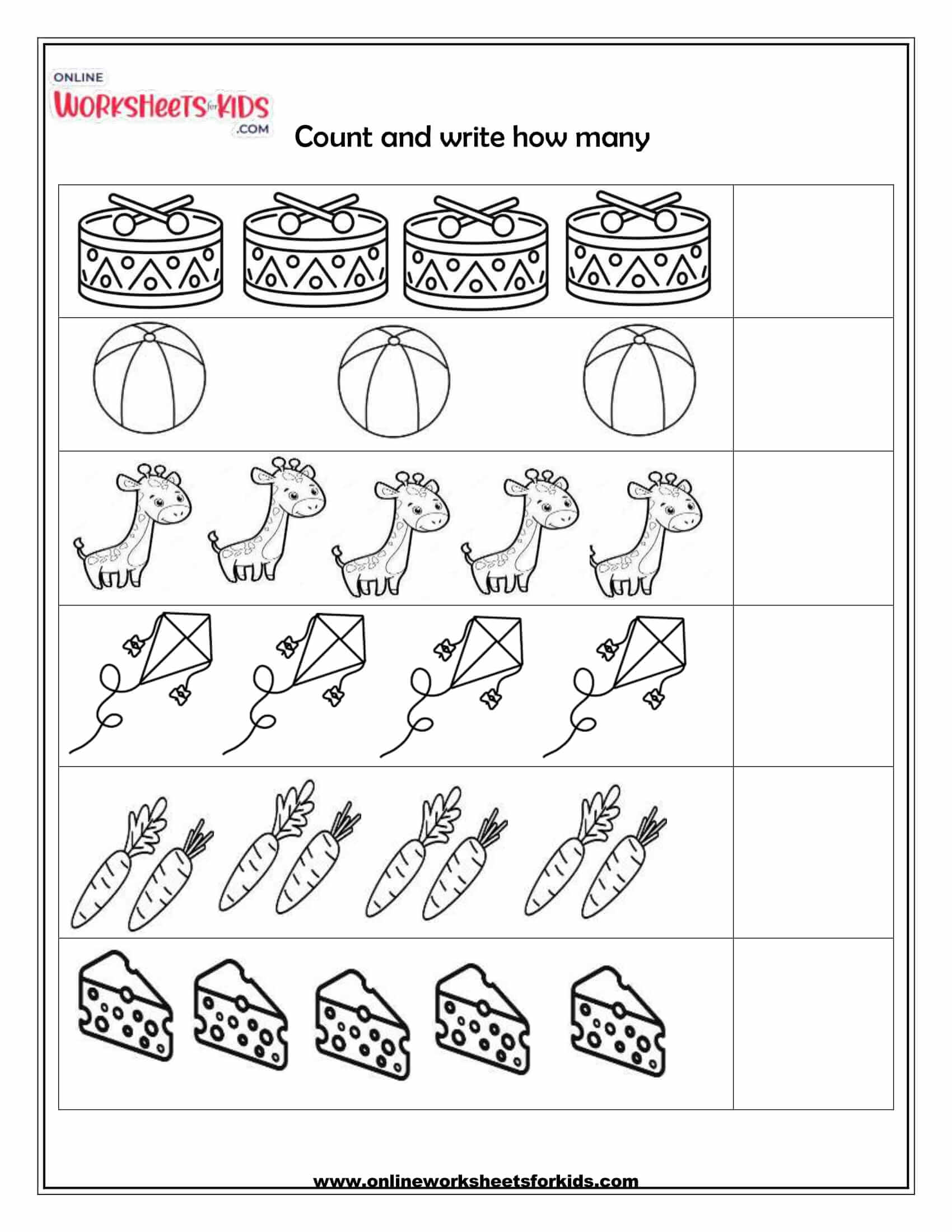 Free learning numbers worksheets and printables for kids