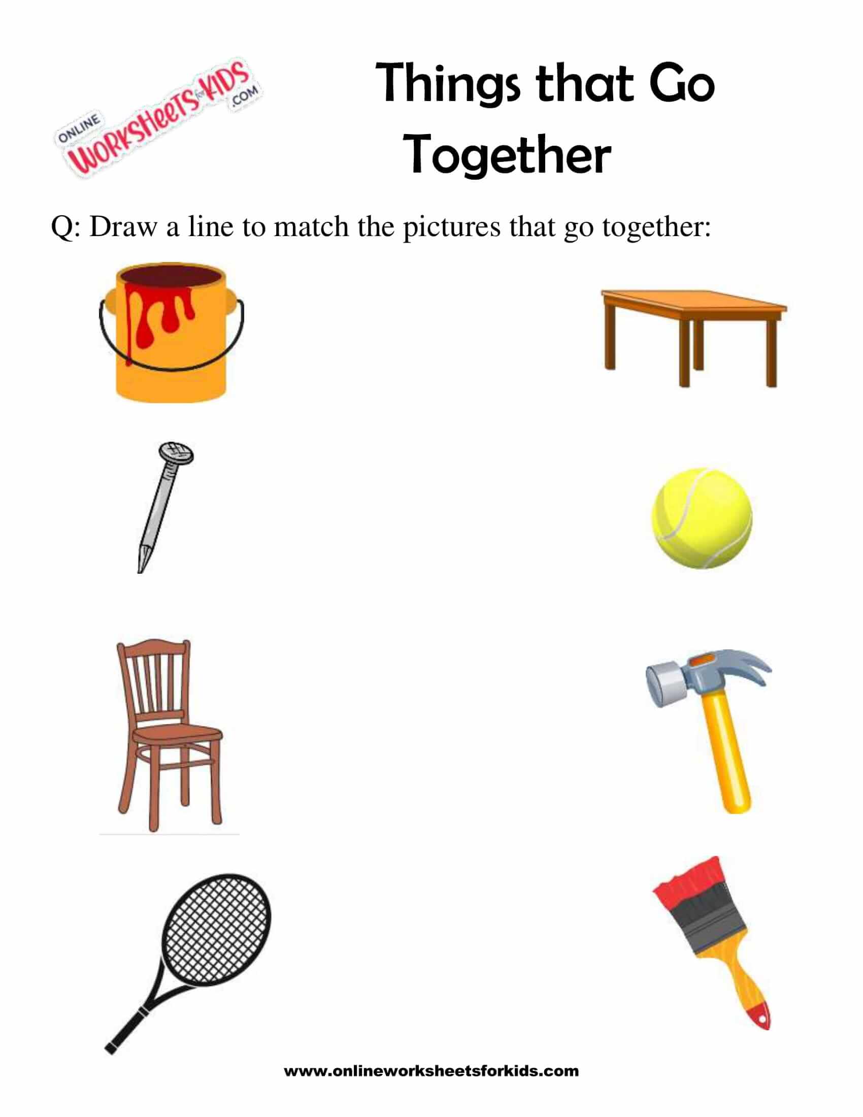Connect The Objects That Go Together 2