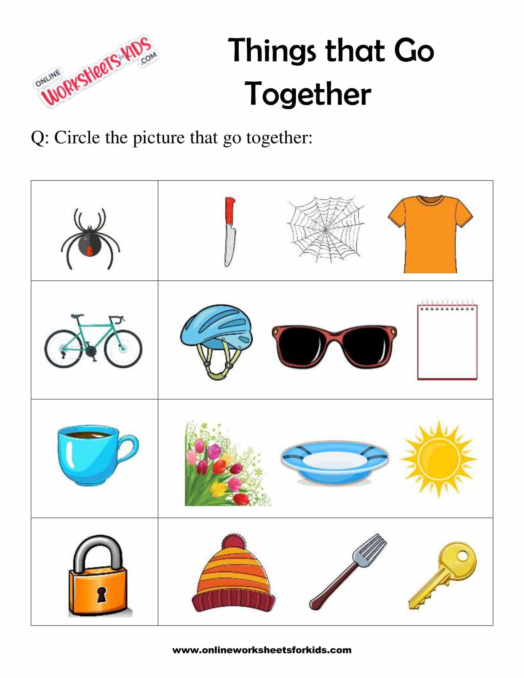 Connect The Objects That Go Together 9