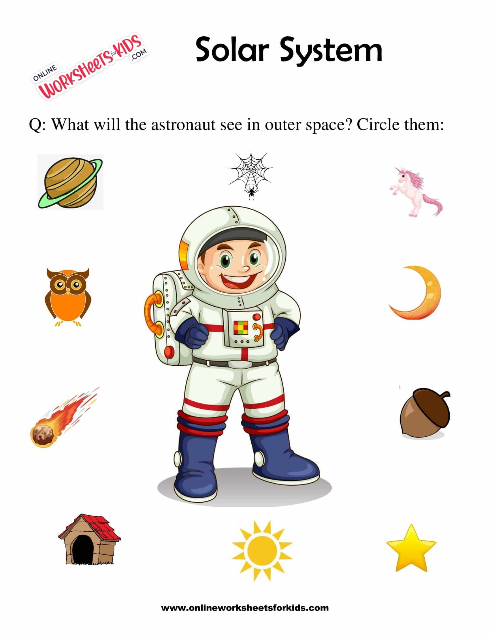 solar system worksheets for grade 1 2