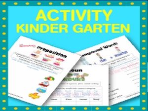 Activity Worksheets For Kindergarten