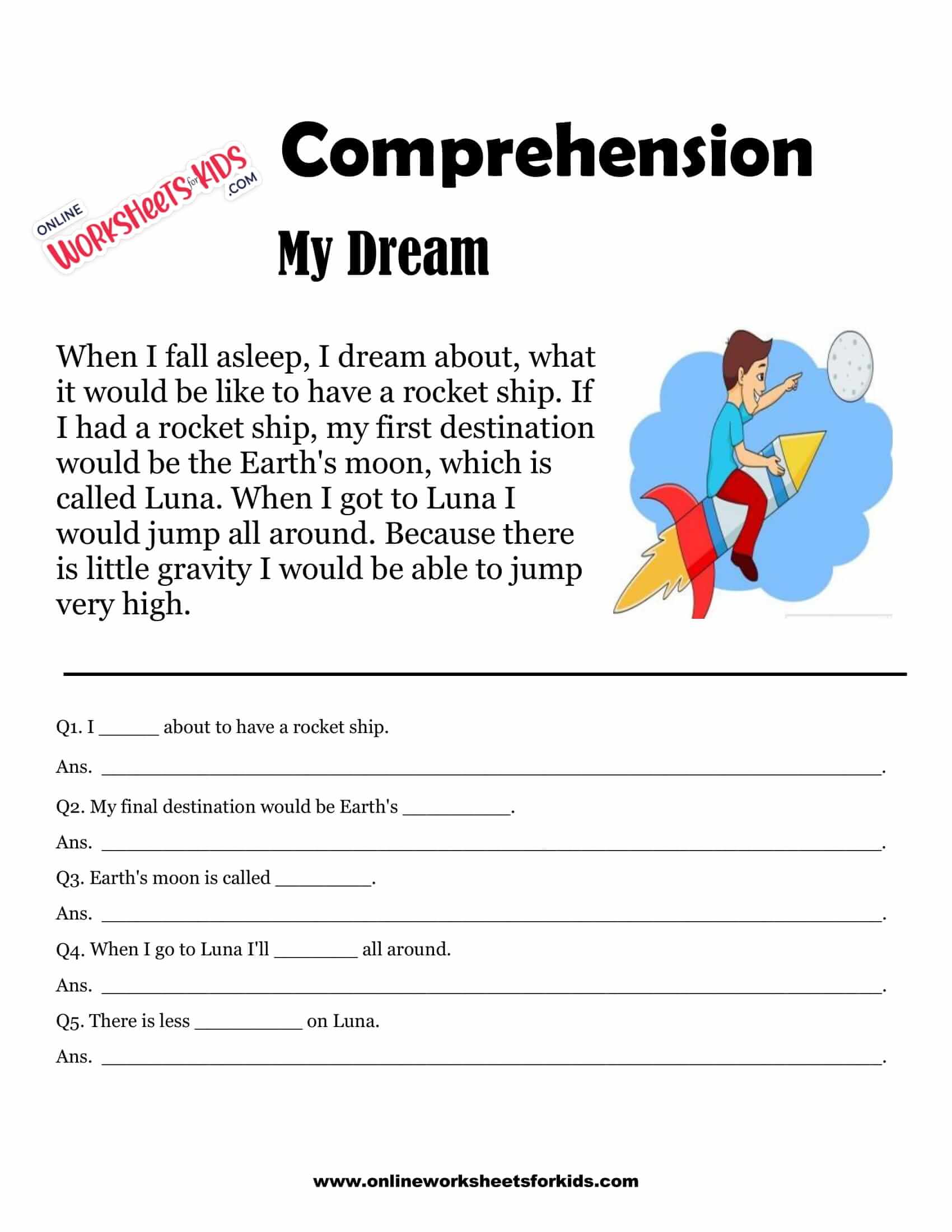 comprehension worksheets for grade 1 27