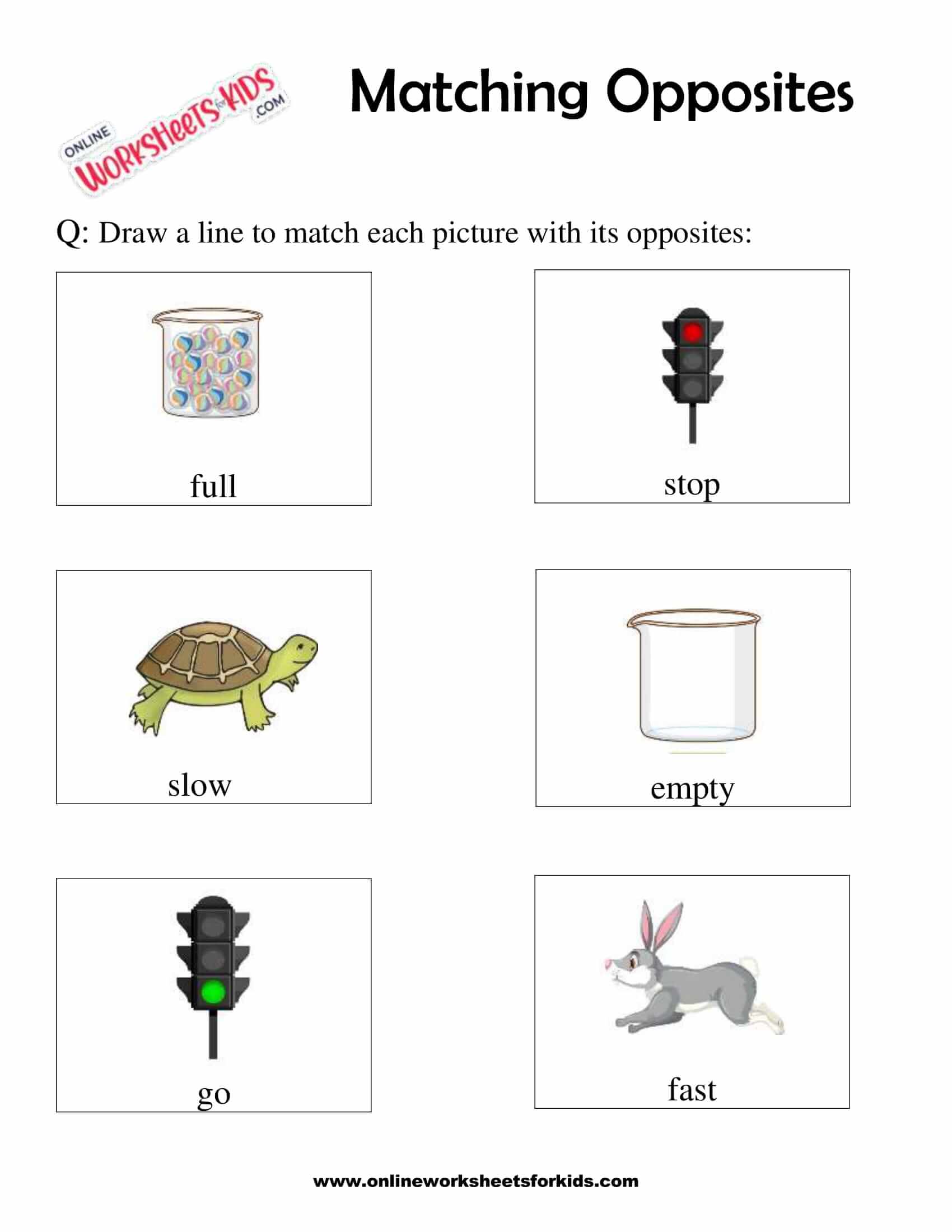 connect the two objects that are opposites 3