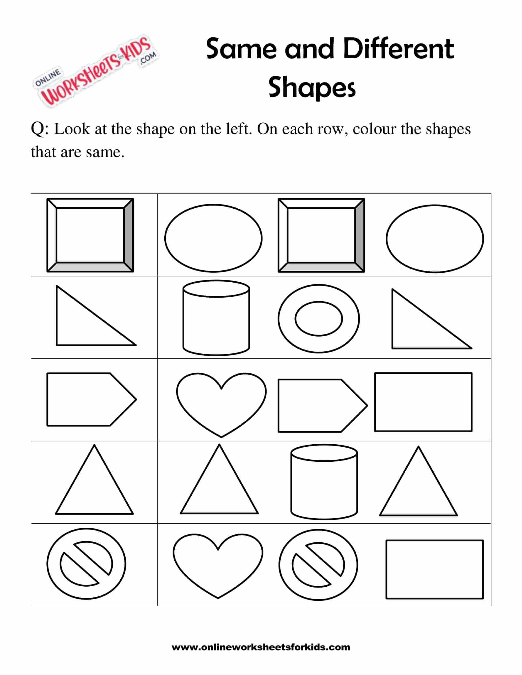 Identify The Shapes That Are The Same 2